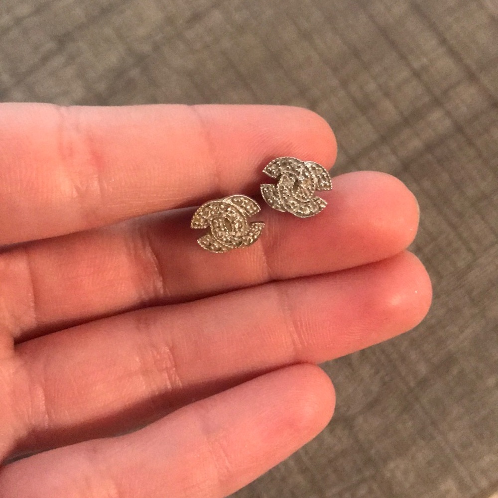 Chanel crystal earrings